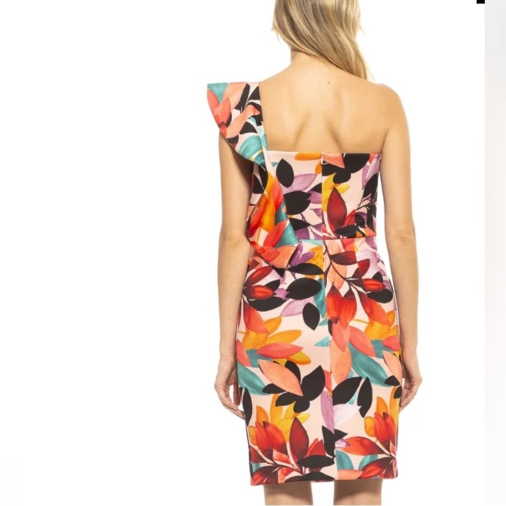 Alexia Admor Multicolor One-Shoulder Dress - Picture 2 of 13